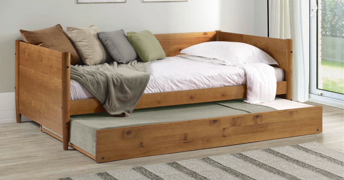 Solid Wood Daybed with Trundle at Wayfair