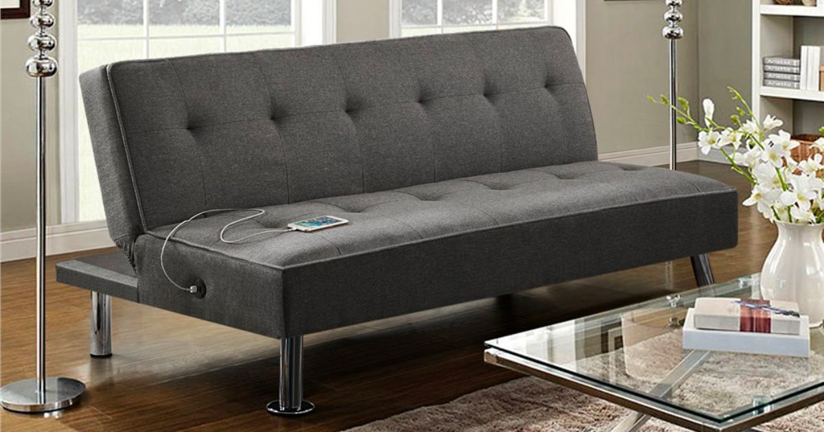 Convertible Futon with USB ONLY 143 (Reg 209) Daily Deals & Coupons