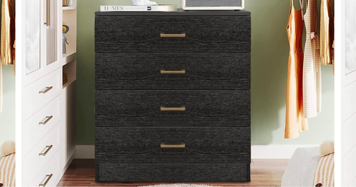 4-Drawer Wood Chest of Drawers ONLY $99.99 (Reg $210)