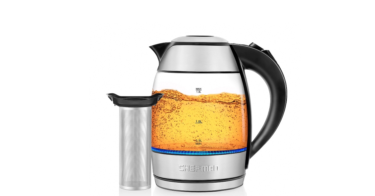 Chefman Electric Tea Infuser Glass Kettle ONLY 26 (Reg. 40) Daily Deals & Coupons