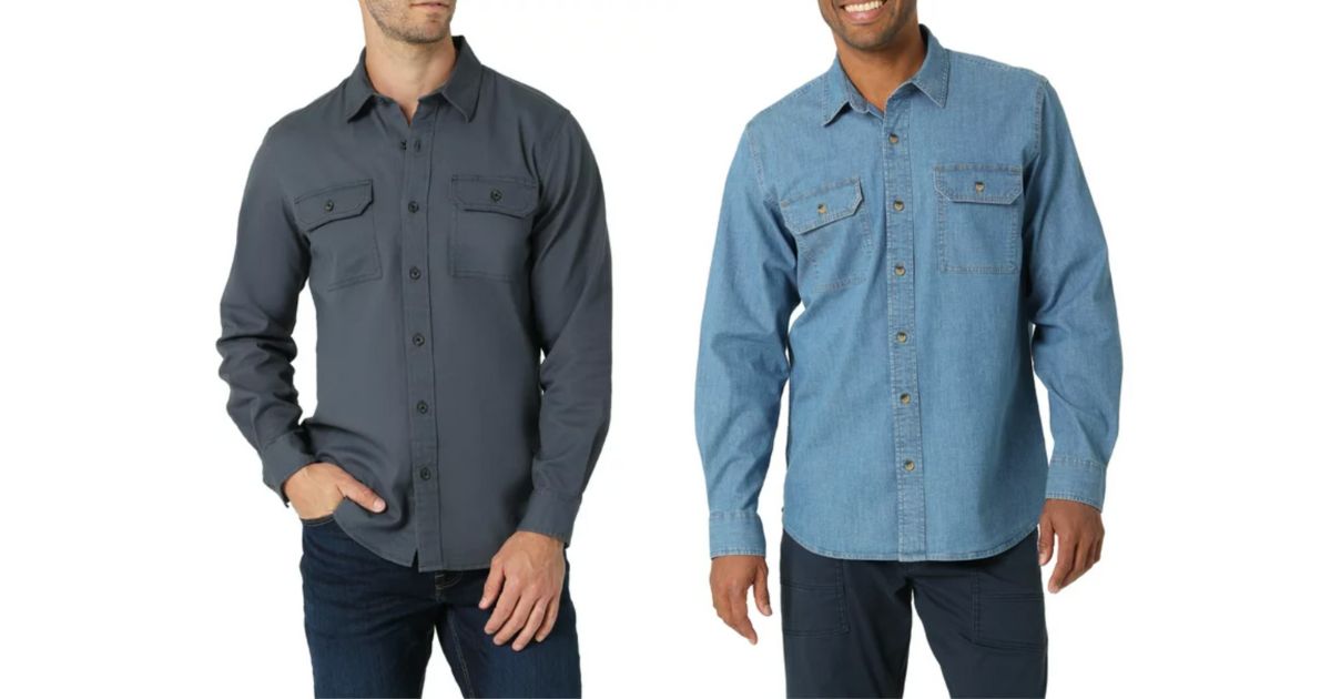 Wrangler Men's Long Sleeve Shirt at Walmart