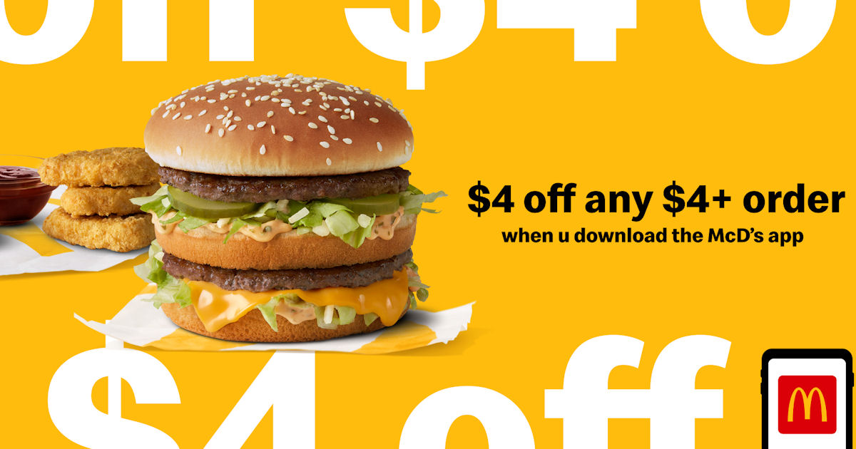 FREE $4 Off $4+ at McDonald&am...