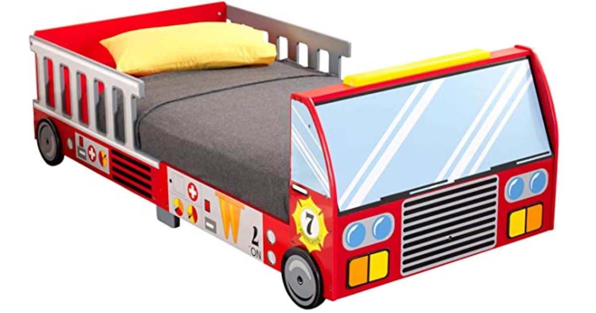 KidKraft Fire Truck Wooden Toddler Bed ONLY 91 (Reg. 147) Daily