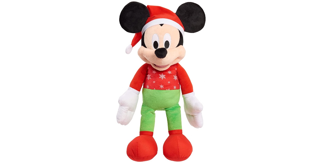 Holiday Mickey Mouse Plush at Amazon