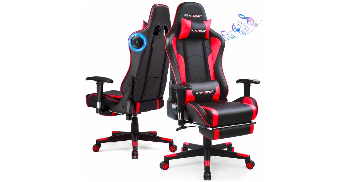Gaming Chair with Bluetooth Speakers 