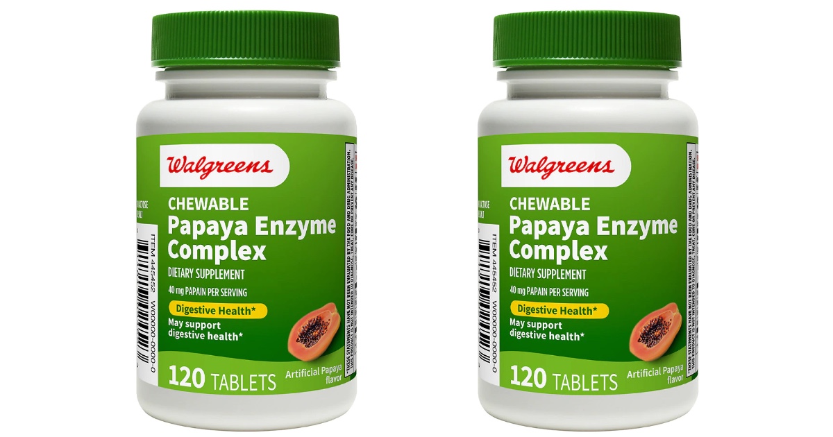 Chewable Papaya Enzyme Complex Tablets ONLY 0.49 (Reg 6.49) Daily