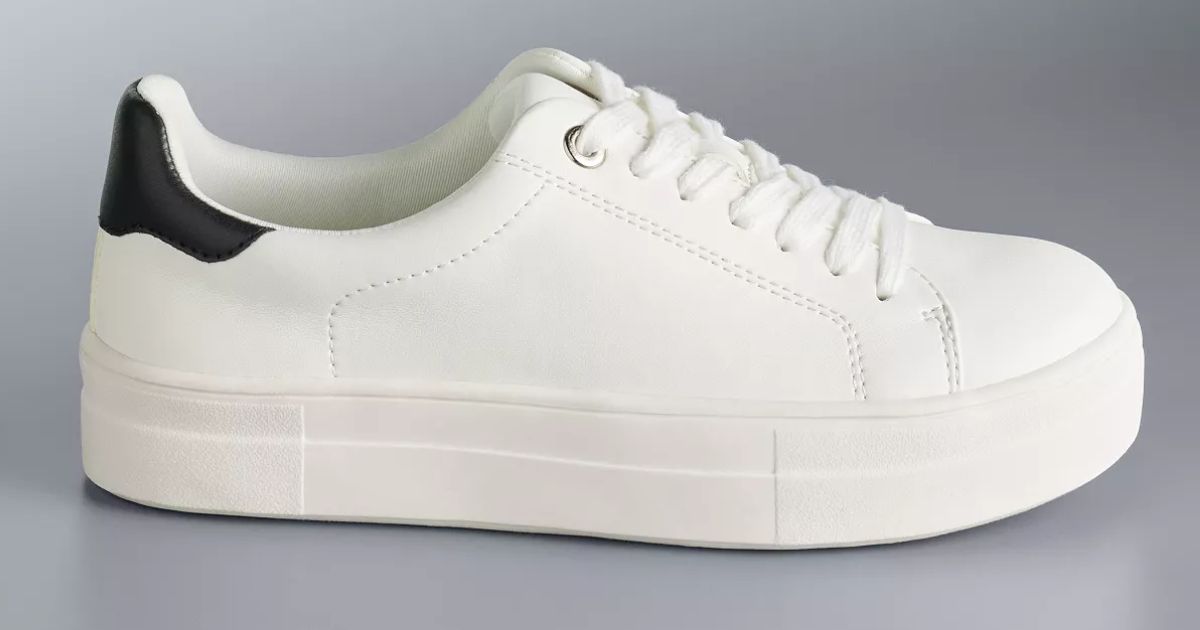vera wang white sneakers at kohls