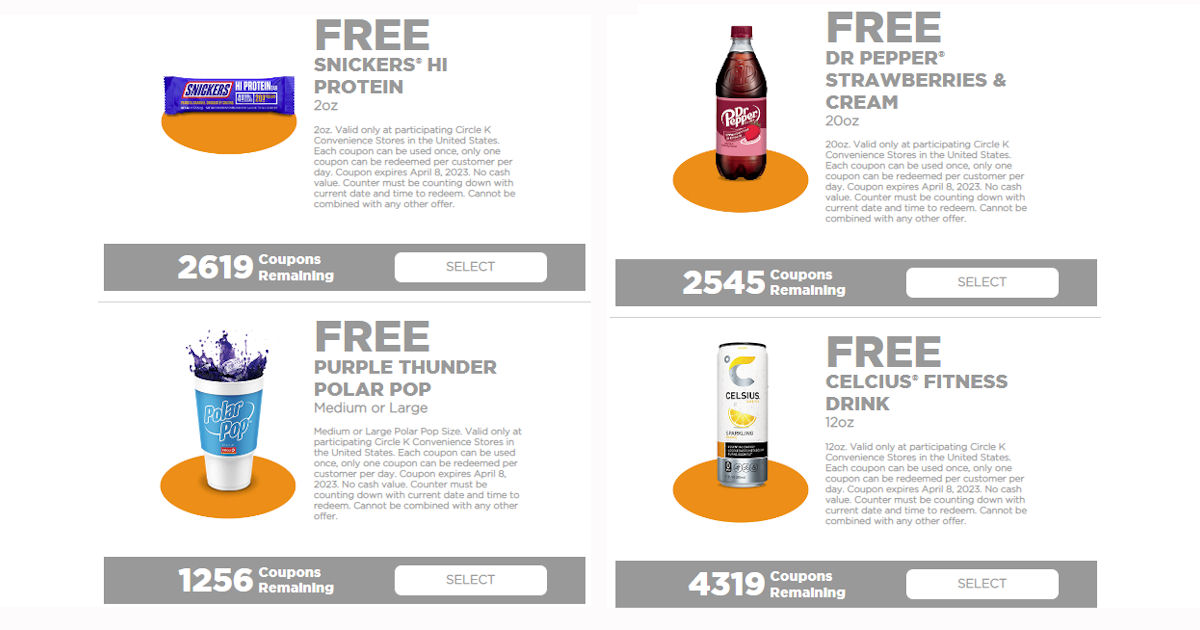 Free Food & Drinks at Circle K Free Product Samples