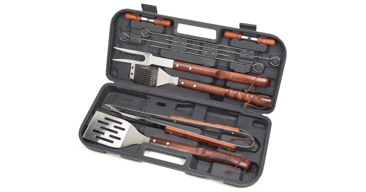 Cuisinart 13 Piece Wooden Grill Tool Set ONLY 22.99 (Reg 35) Daily