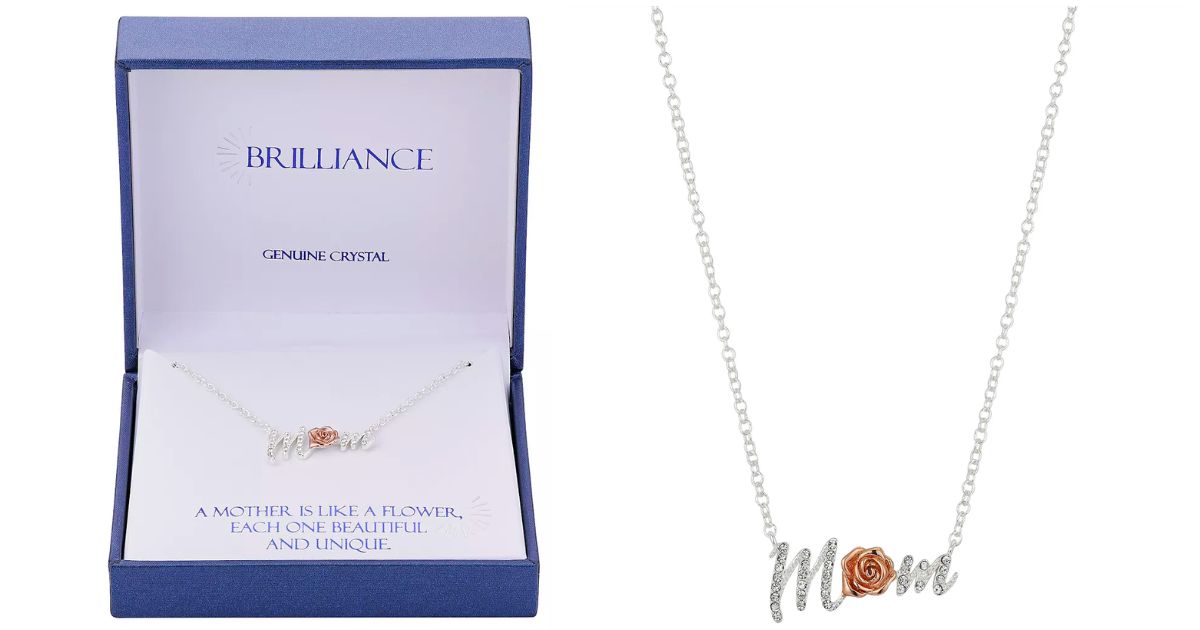 Mom Preciosa Crystal Rose Necklace