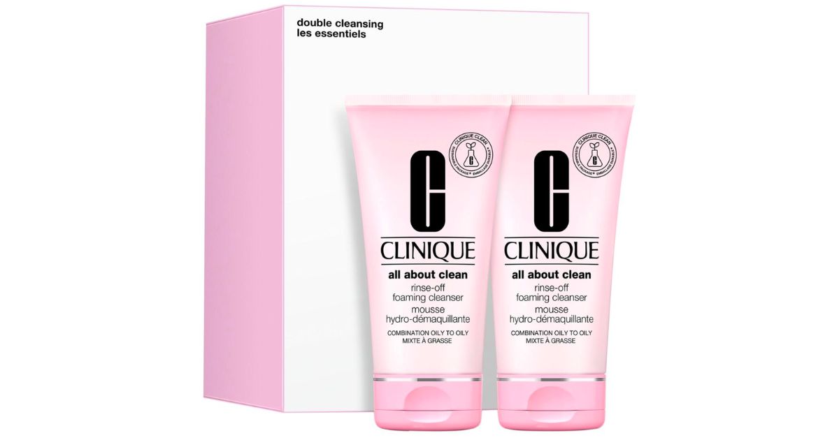 HSN has this Clinique Double Cleansing 2-Piece Set 