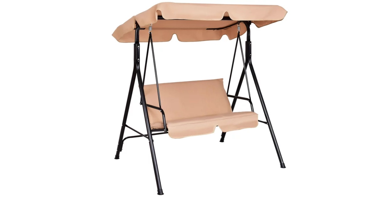 Costway Loveseat Patio Canopy Swing ONLY 94.99 (Reg 164) Daily
