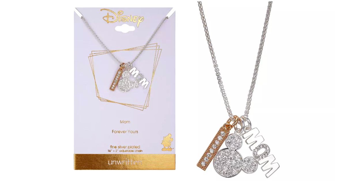 Disney Mickey Mouse Mom Charm Necklace
