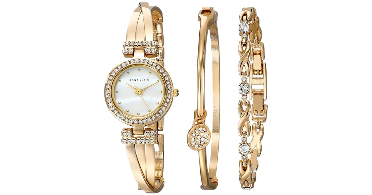 Anne Klein Bangle Watch & Bracelet Set