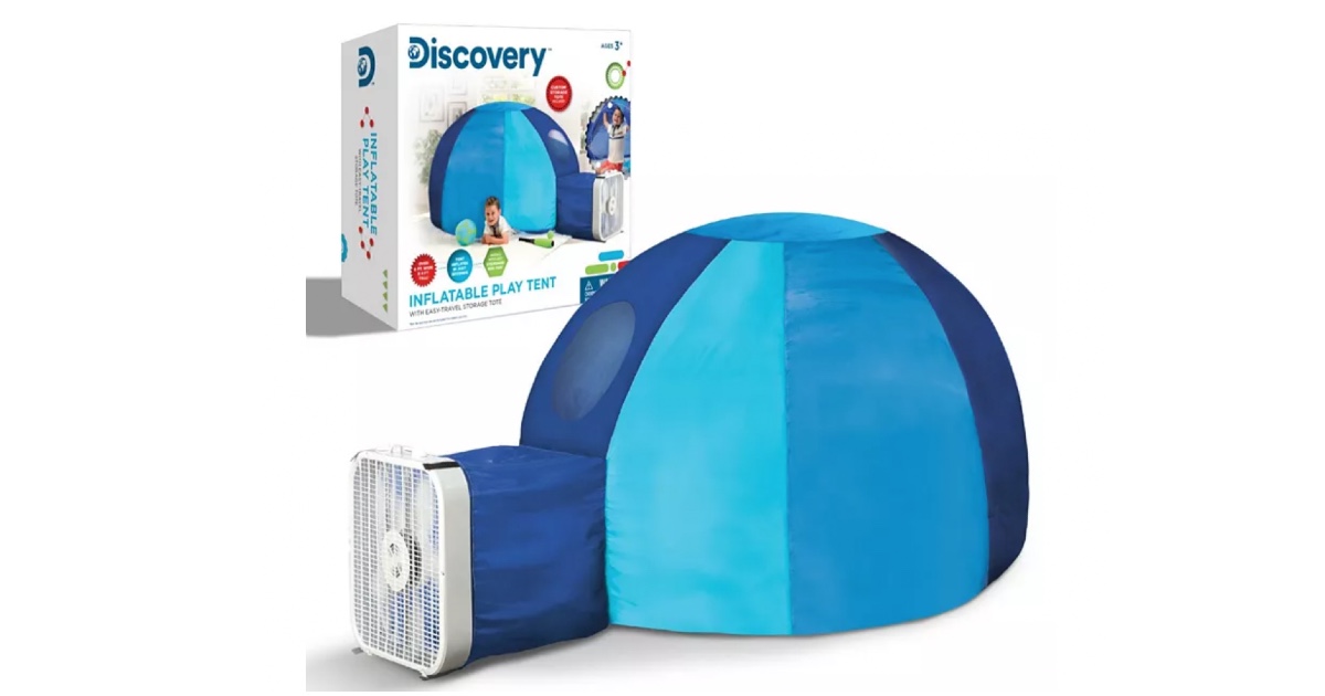 Discovery Kids Inflatable Play Tent ONLY 12.99 (Reg 59.99) Daily