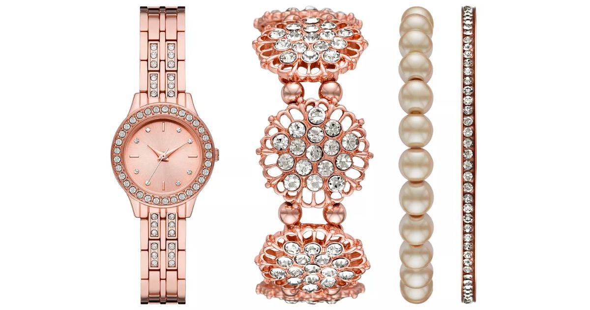 Women's Bracelet Watch Gift Set