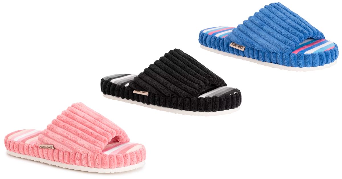 Muk Luks Women’s Slide Scuff Slippers ONLY 19.99 (Reg 34) Daily