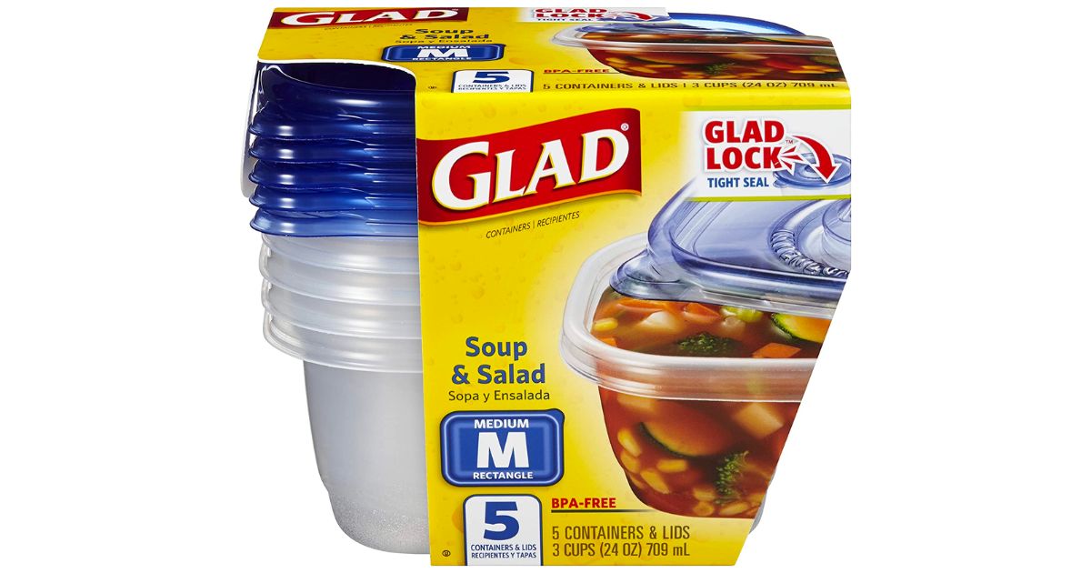 Glad Food Storage Containers 5-Pack