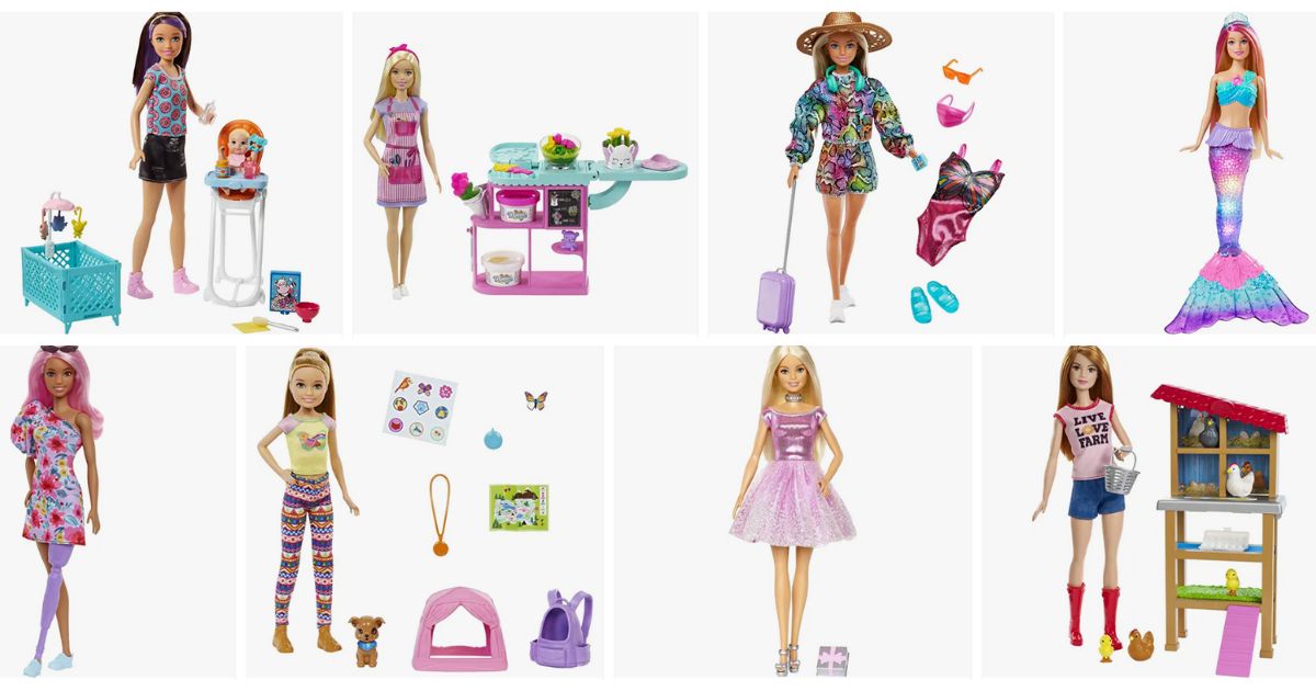 Save Up to 50% Off Barbie Dolls and Sets on Amazon