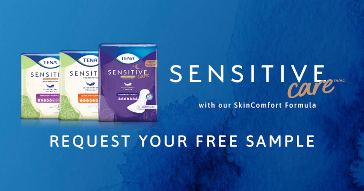 FREE Tena Sensitive Care Pads.