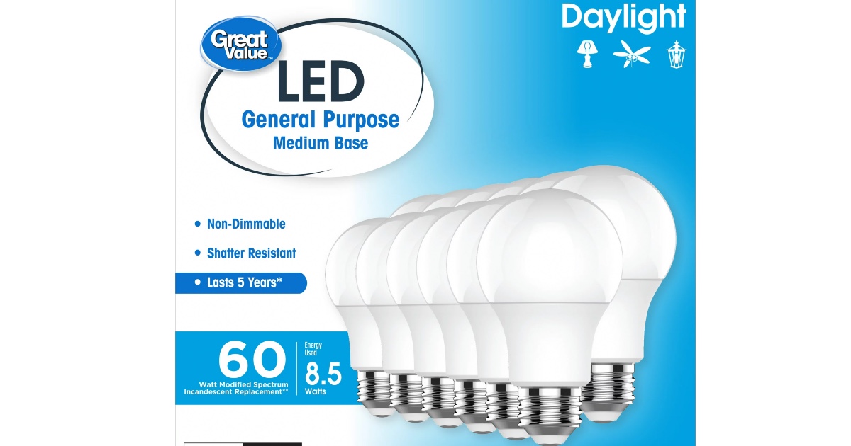 Great Value LED Light Bulbs 12...