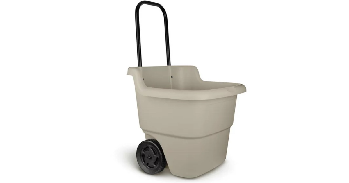 Suncast 15 Gallon Resin Rolling Lawn and Utility Cart $39.88 (reg $80)