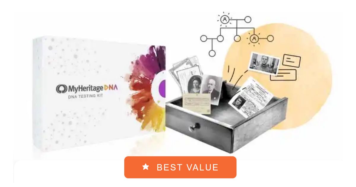 MyHeritage DNA Kit + Research Access ONLY 39 60 Off Daily Deals