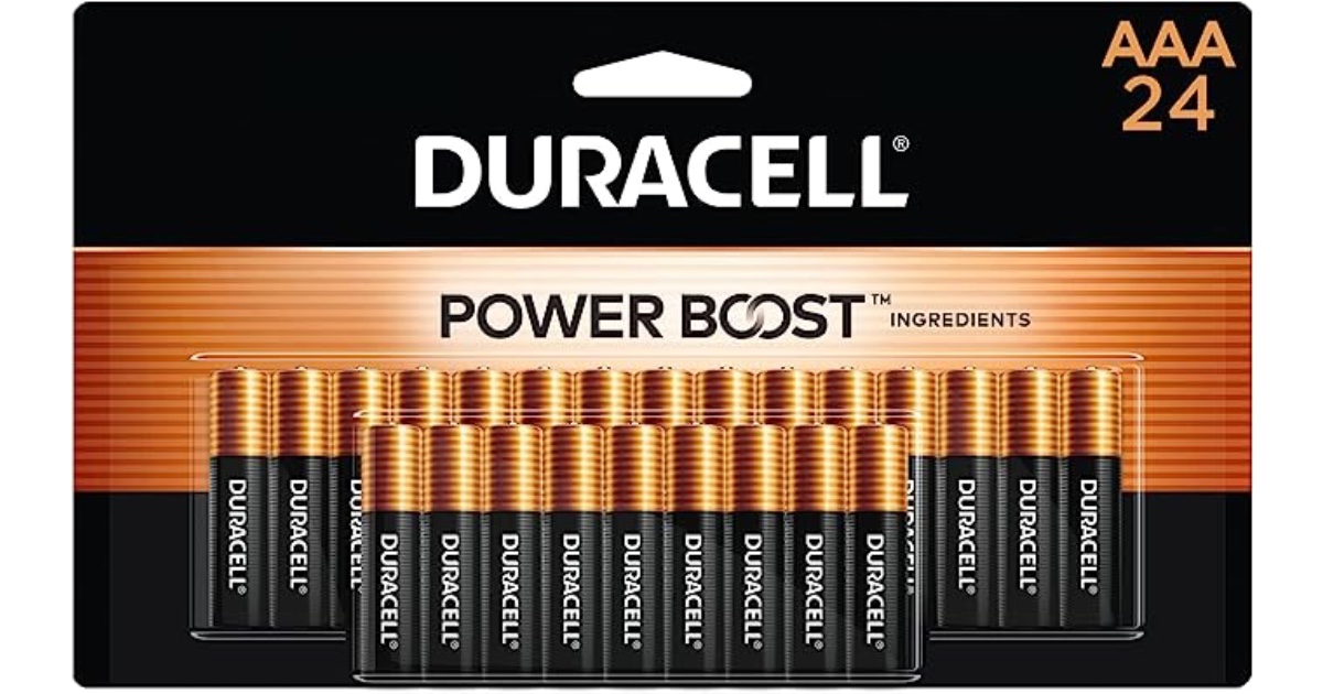 Duracell Coppertop AAA Batteries 24ct ONLY 12.37 (Reg 21.89) Daily