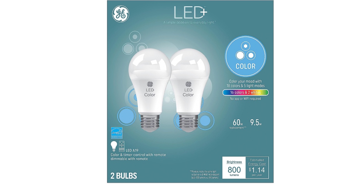 GE Lighting Color Changing LED Light Bulbs ONLY 9.49 (Reg 26) Daily