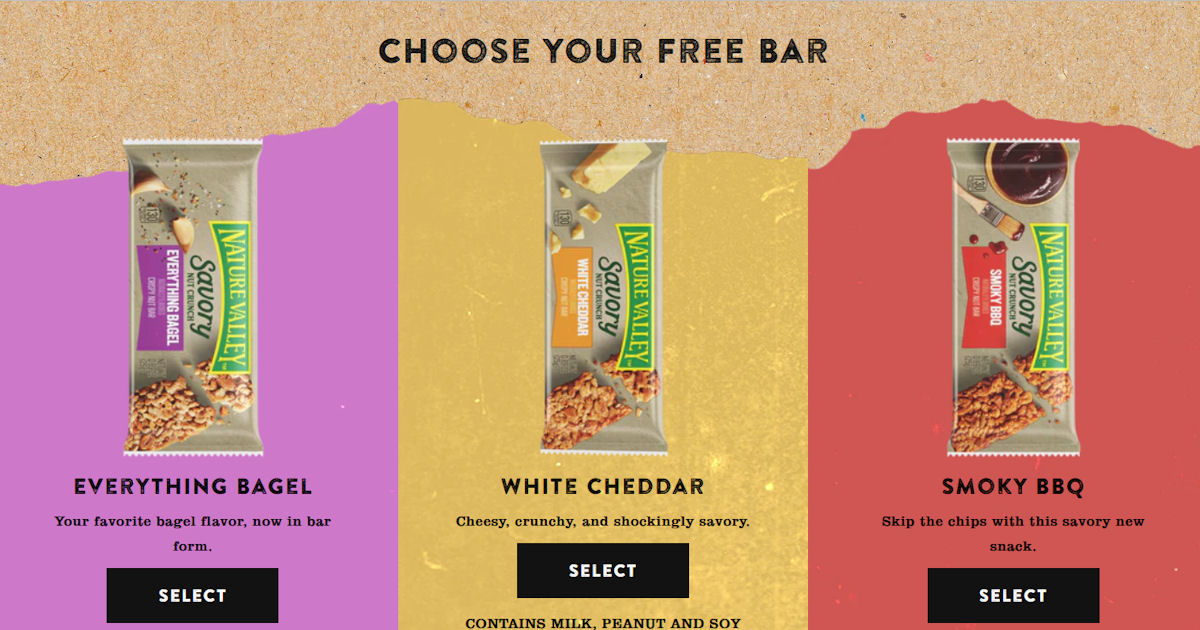 Free Nature Valley Savory Nut Crunch Bar Free Product Samples