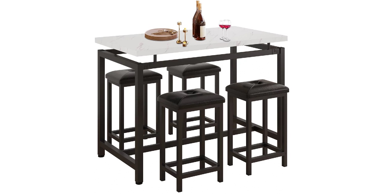 Counter Height Table Set of 5.