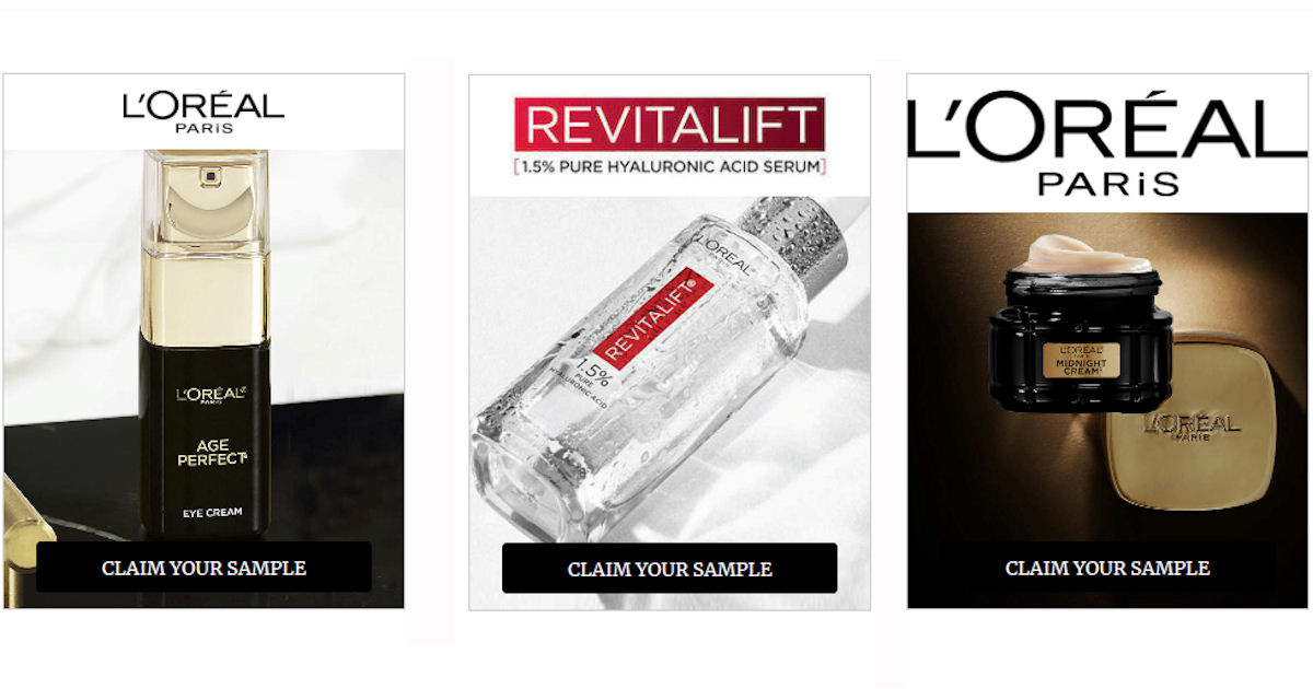 3 Free L'Oreal Samples Free Product Samples