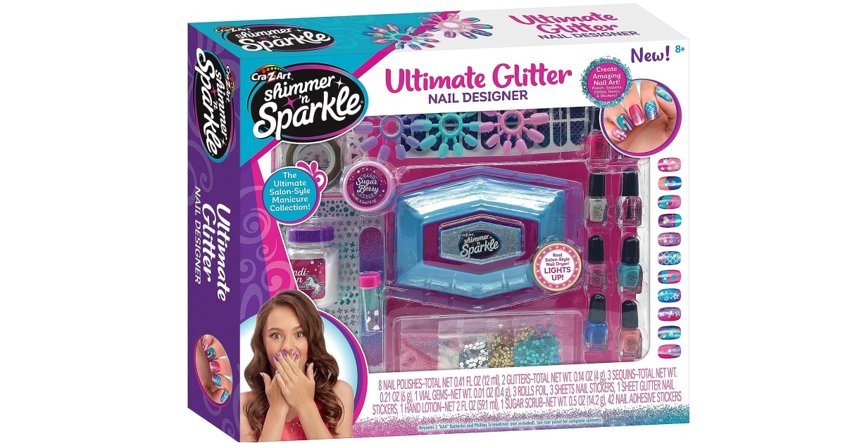 Shimmer'n Sparkle Ultimate Glitter Nail Designer Kit ONLY 8.93 (Reg