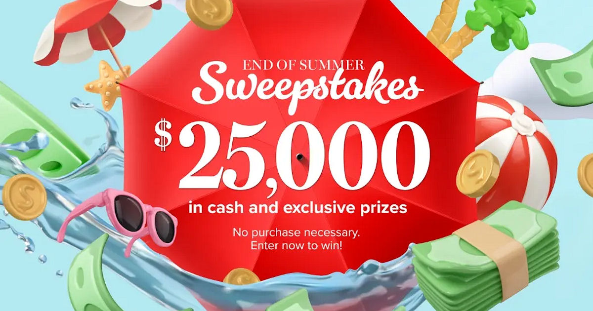 End of Summer Sweepstakes - ends Oct 2