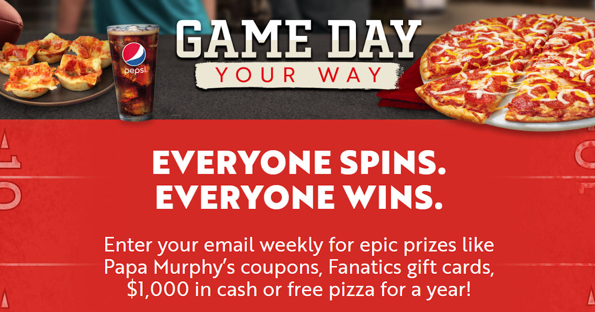 Win Pizza for a Year or 192 Other Instant Win Prizes from Papa Murphy's - ends Dec 18