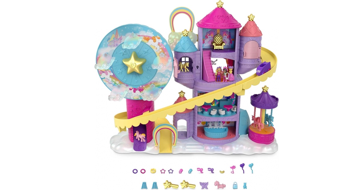 Polly Pocket Dolls & Playset, Rainbow Funland Theme Park ONLY 20 (Reg 43) Daily Deals & Coupons