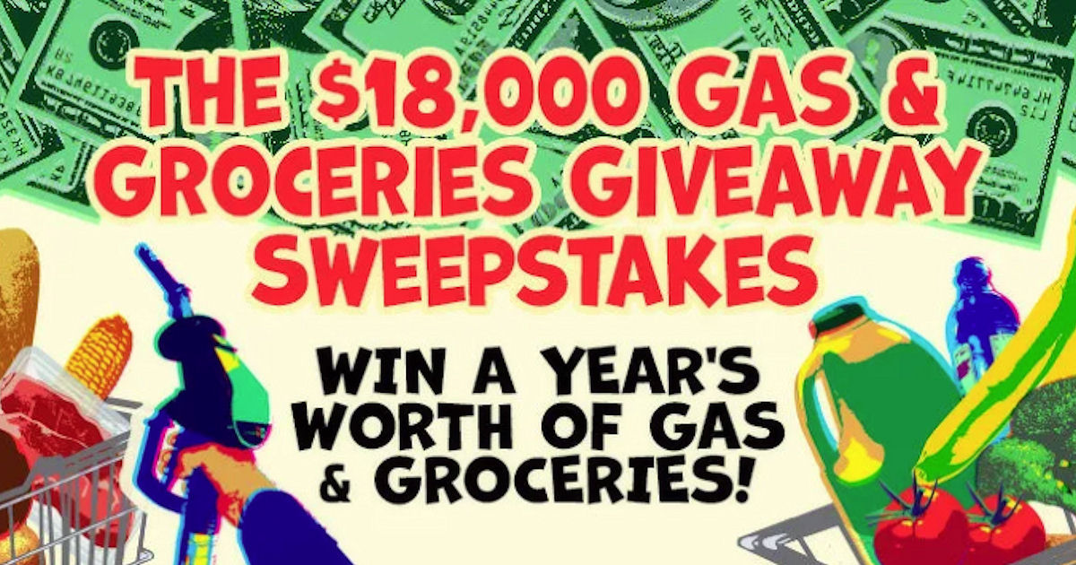 Win a Year's Worth of Gas & Groceries from Aptivada - ends Oct 5