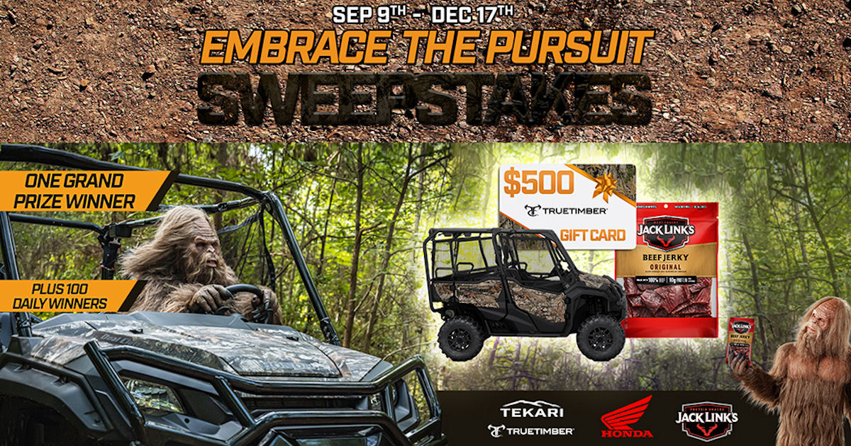 Win a Honda Pioneer 5P SxS, Gift Cards or 1 of 100 Other Instant Win Prizes - ends Dec 17