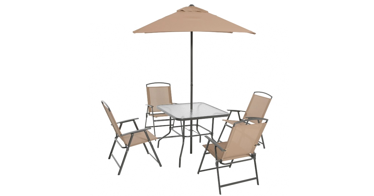 Mainstays Albany Lane 6 Piece Outdoor Patio Dining Set ONLY 50 (Reg