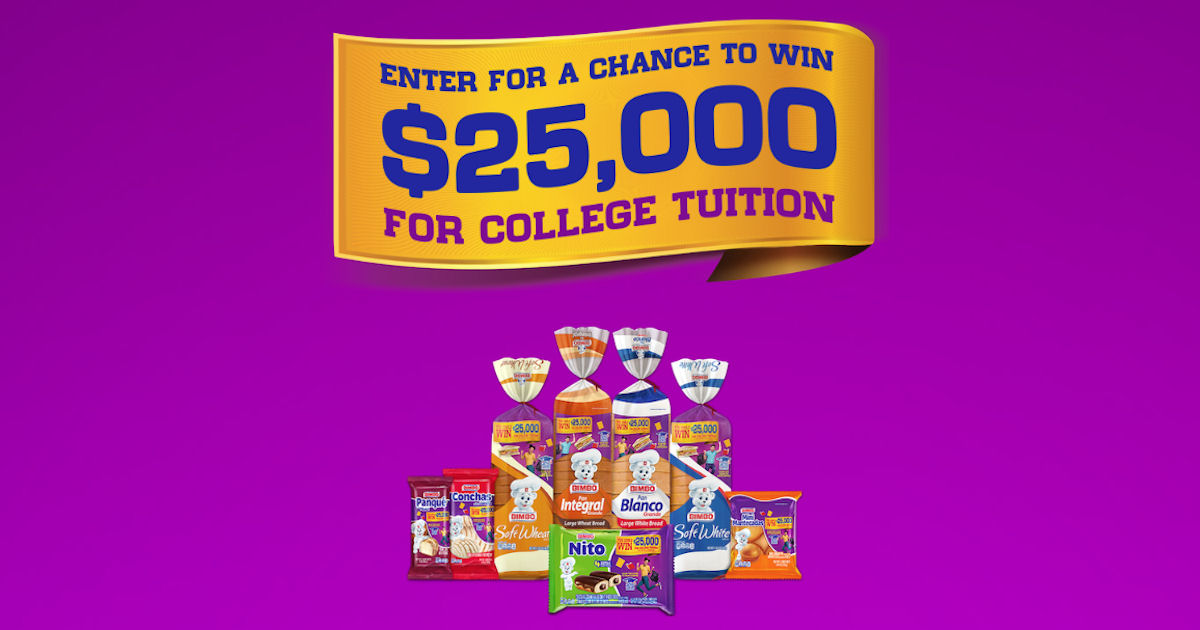 Win $25,000 for College from Bimbo - ends Oct 29