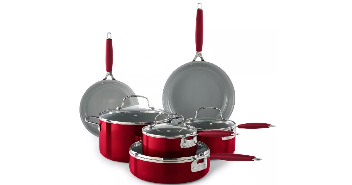 Food Network 10pc. Nonstick Ceramic Cookware Set ONLY 34.71 (Reg 130