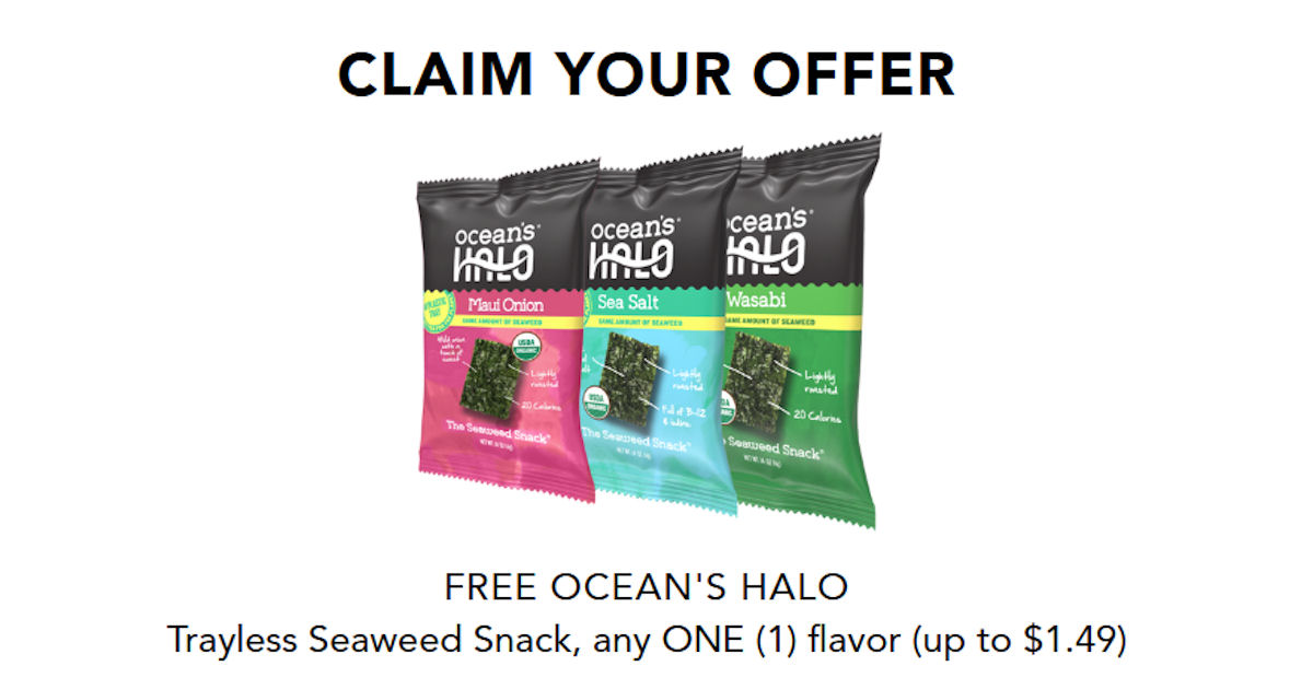 ocean's halo trayless seaweed snack