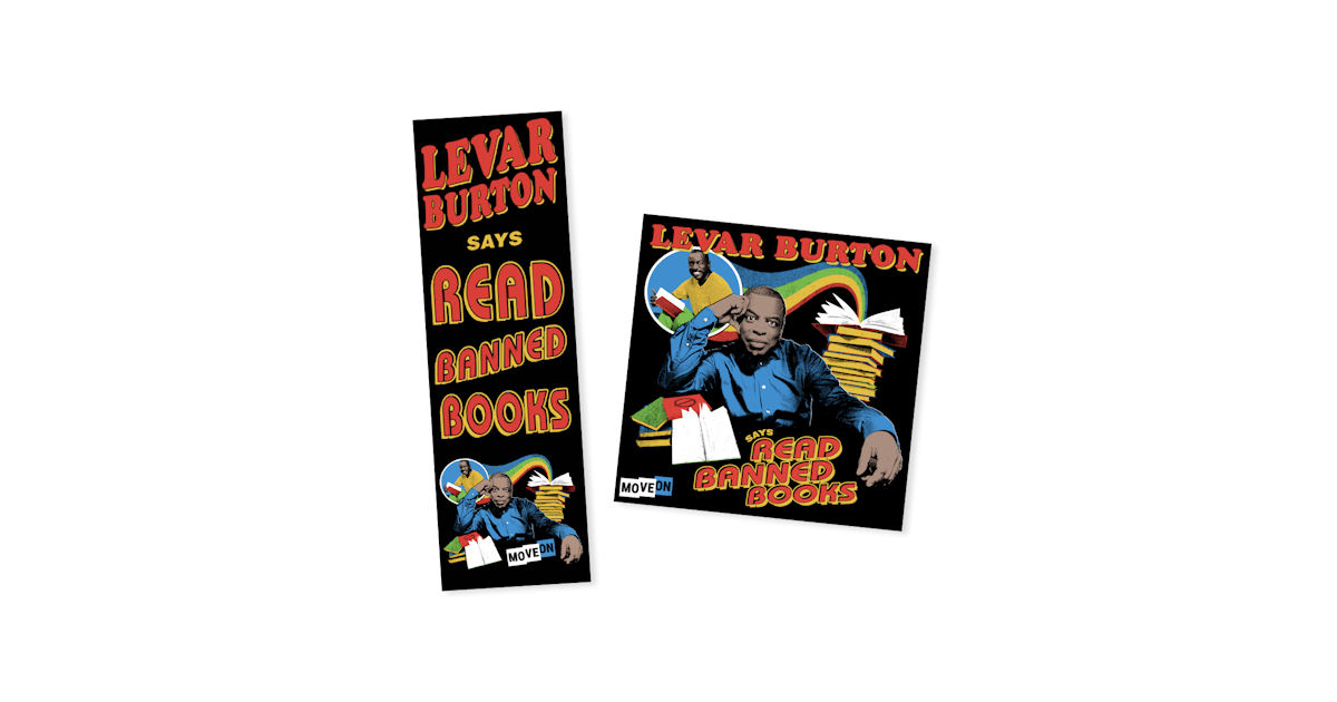 Move On LeVar Burton Sticker and Bookmark