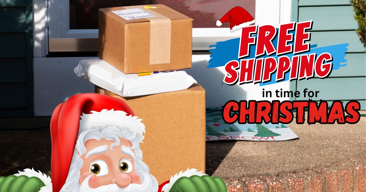 free shipping in time for christmas stores