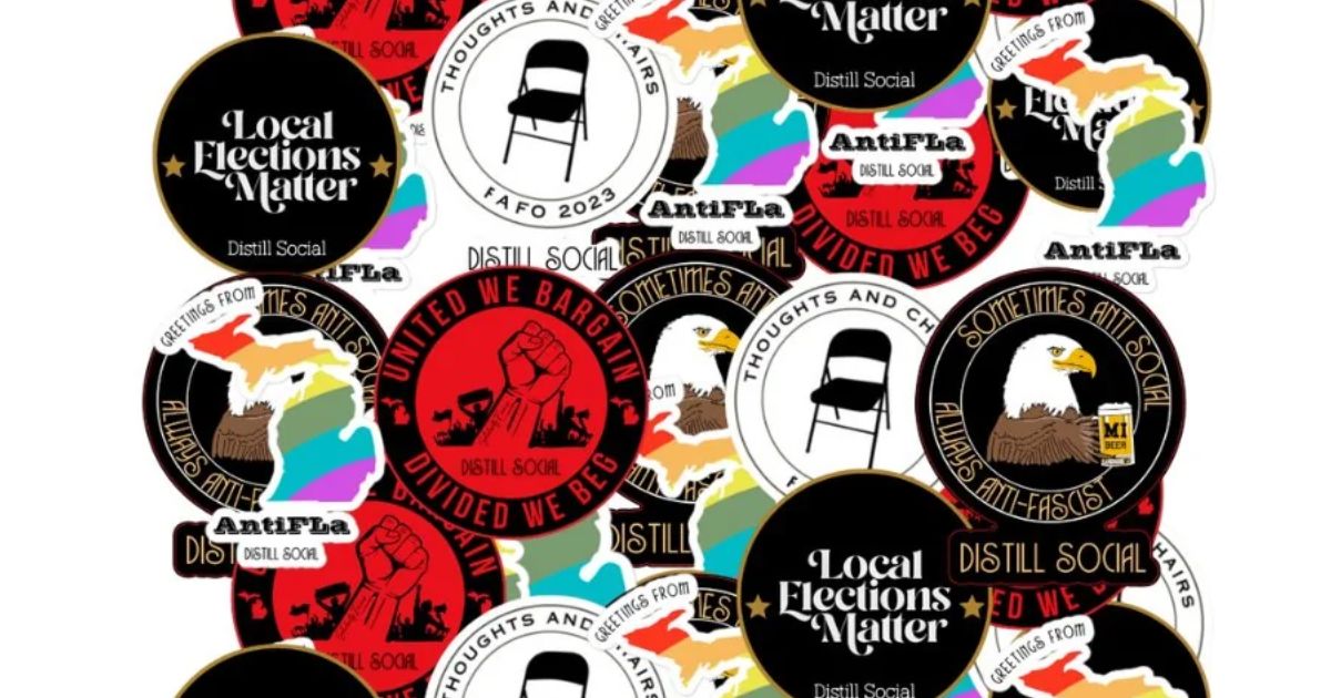 distill social stickers