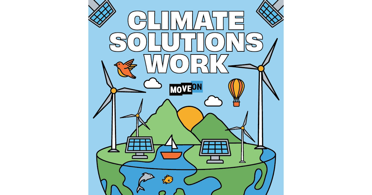 MoveOn Climate Solutions Work Sticker