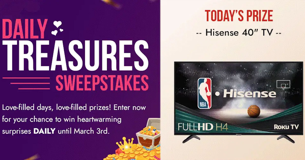 Win a iPhone 15, Hisense TV, Google Nest, Samsung Galaxy S23, Ninja