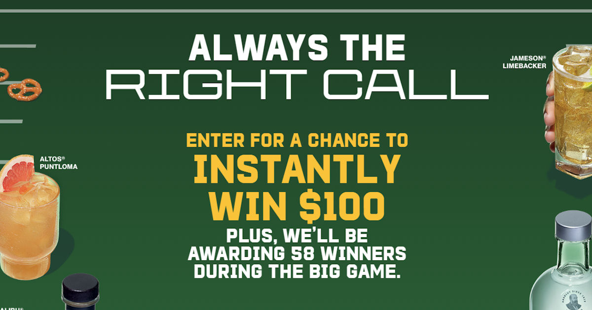 Pernod Ricard Always the Right Call Sweepstakes