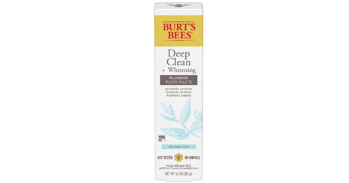 Free Burt's Bees Fluoride Toothpaste Deep Clean Daily Deals & Coupons