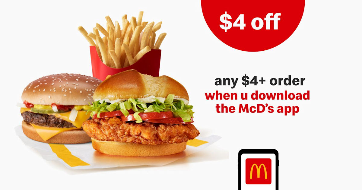 McDonald&#039;s $4 Off $4+ Order = FREE Item!